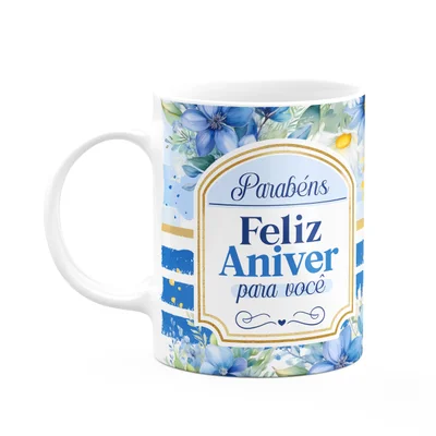 Caneca Aniversário - Feliz Niver Pra Você - 325ml