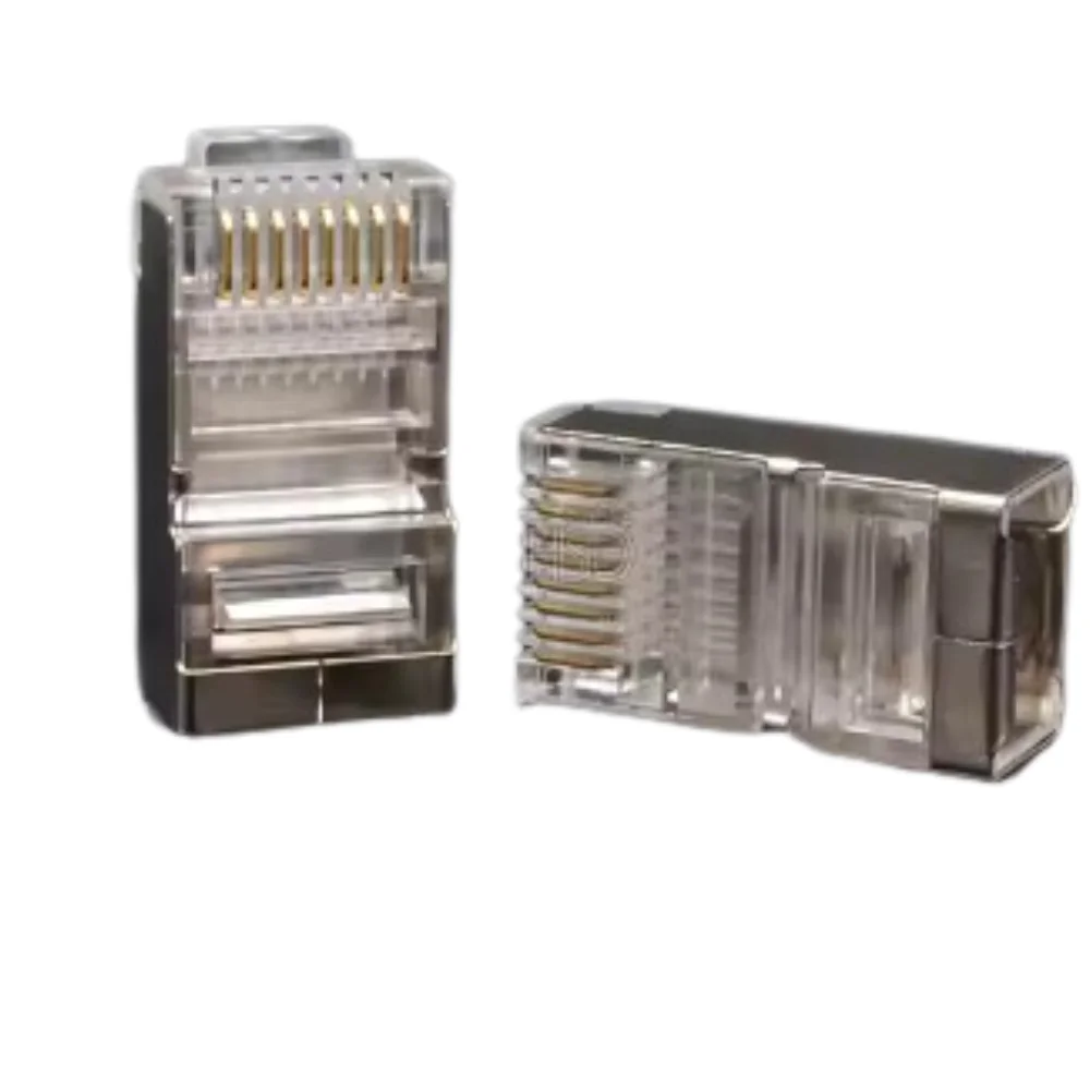 Imagem 3 de 5 do produto Conector Rj45 Cat6 Blindado Ez Passagem  Pacote C/100 Peças