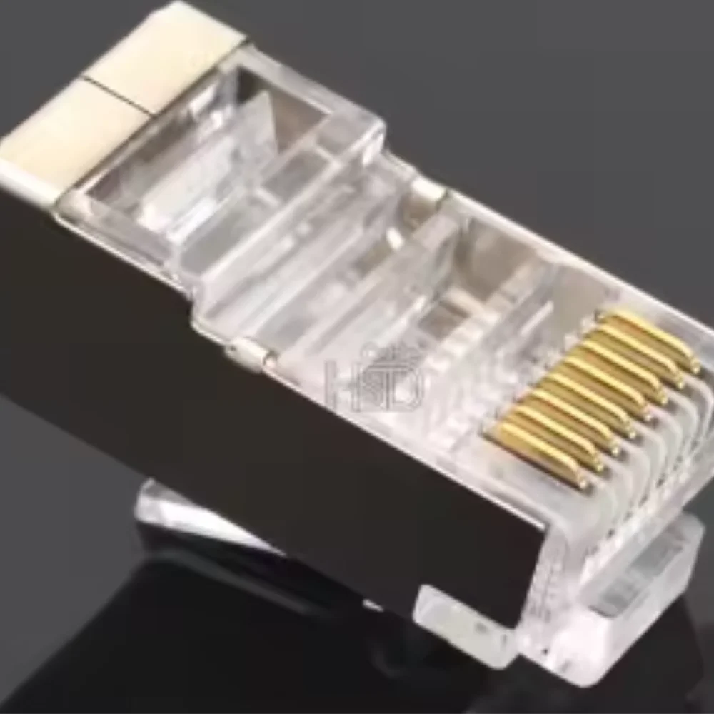 Imagem 4 de 5 do produto Conector Rj45 Cat6 Blindado Ez Passagem  Pacote C/100 Peças
