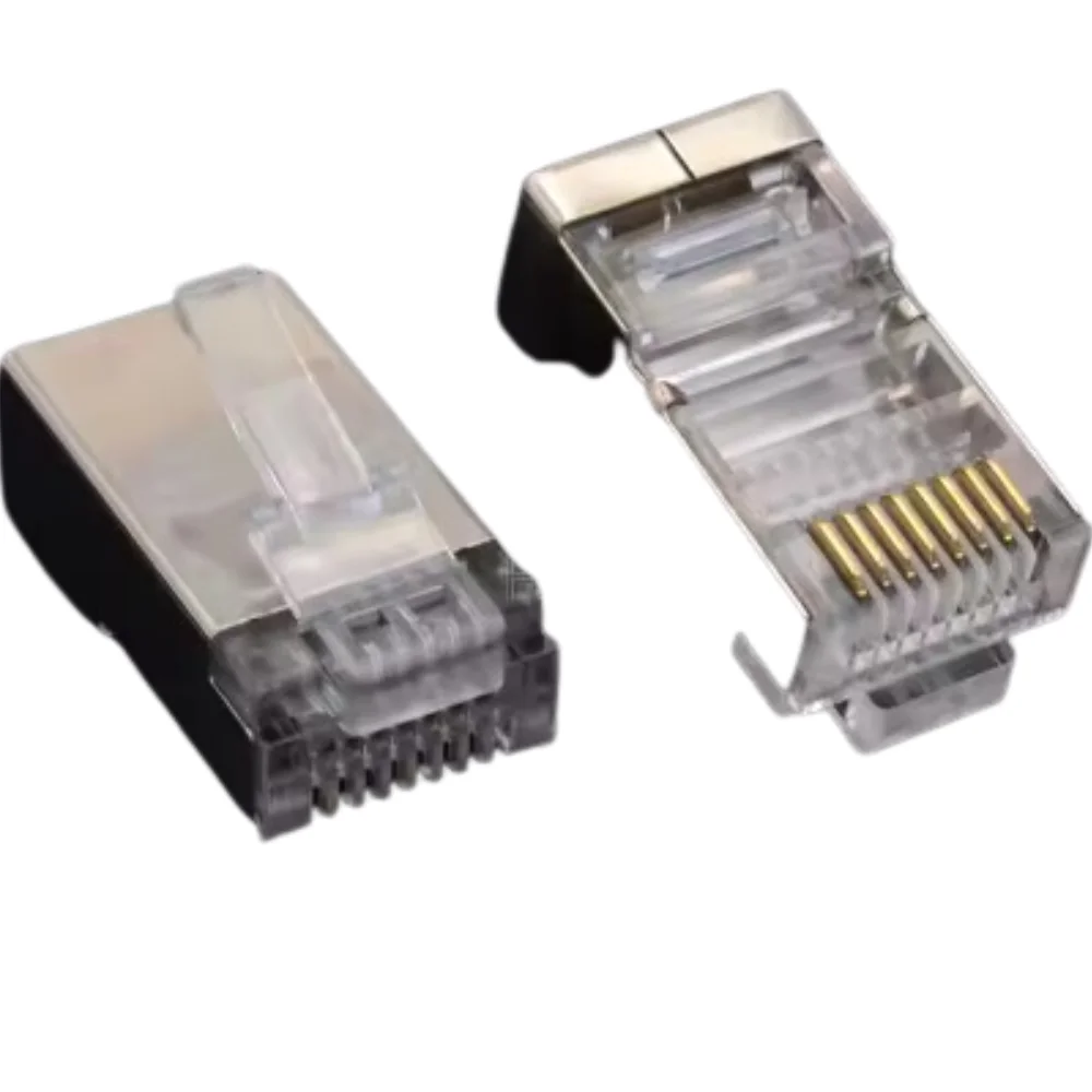 Imagem 5 de 5 do produto Conector Rj45 Cat6 Blindado Ez Passagem  Pacote C/100 Peças