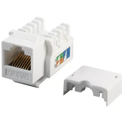 Conector Keystone Fêmea Modular Jack Rj45 Cat6 8 Pino