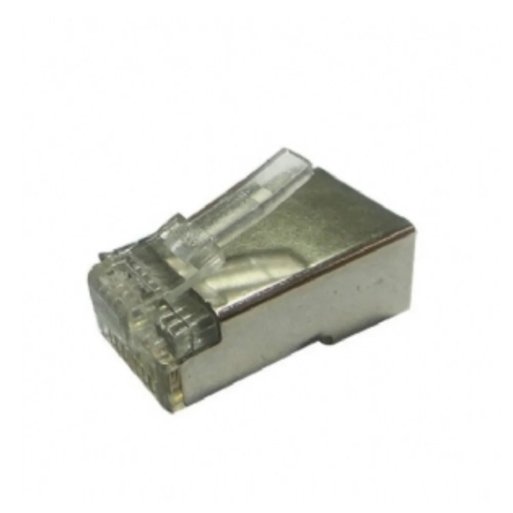 Imagem 2 de 5 do produto Conector Rj45 Cat6 Blindado Ez Passagem  Pacote C/50 Peças