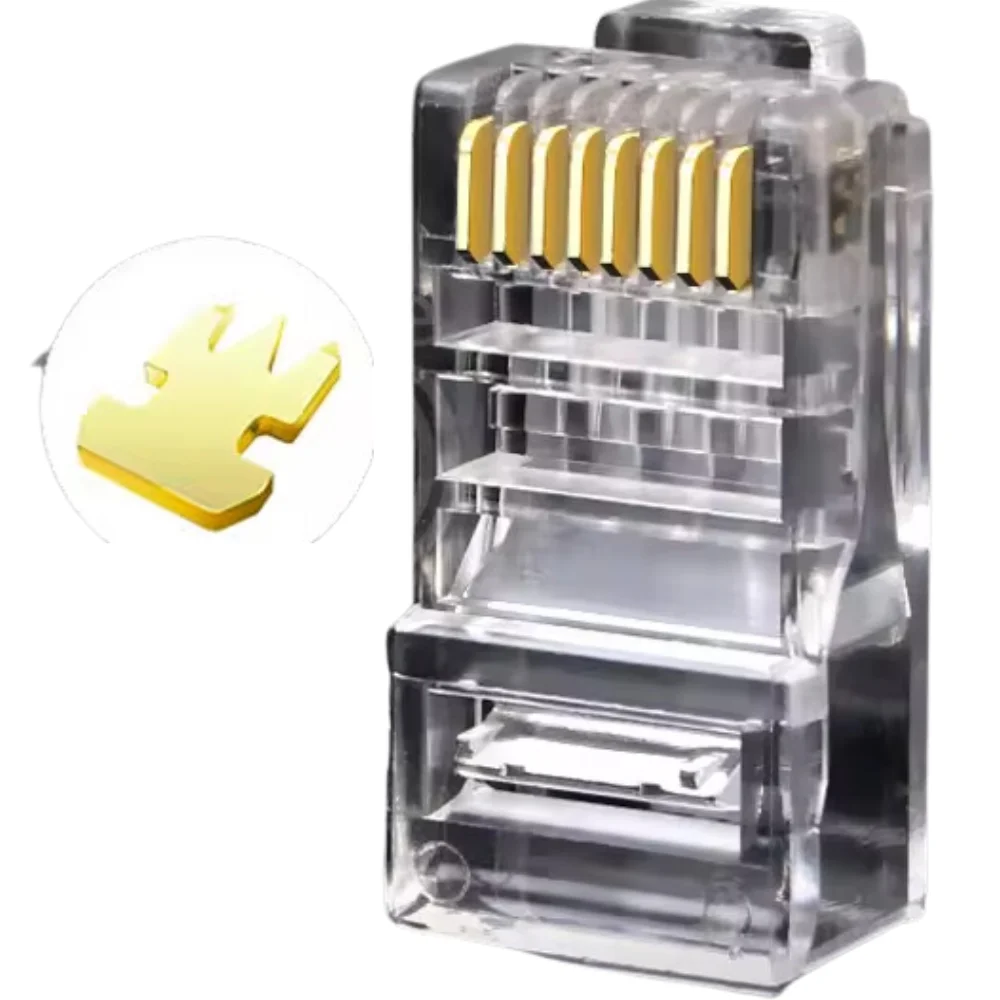 Imagem 4 de 5 do produto Conector Rj45 Cat6 Tipo  Ez Passagem  Pacote C/100 Un