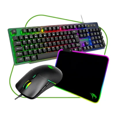 Kit Teclado Mouse Mousepad Naja Vivensis  - 417  Preto  Bivolt