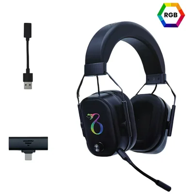 Headset Gamer RGB Wireless AAC | Bluetooth 5.3 | 2.4GHz | Driver 50mm | Microfone