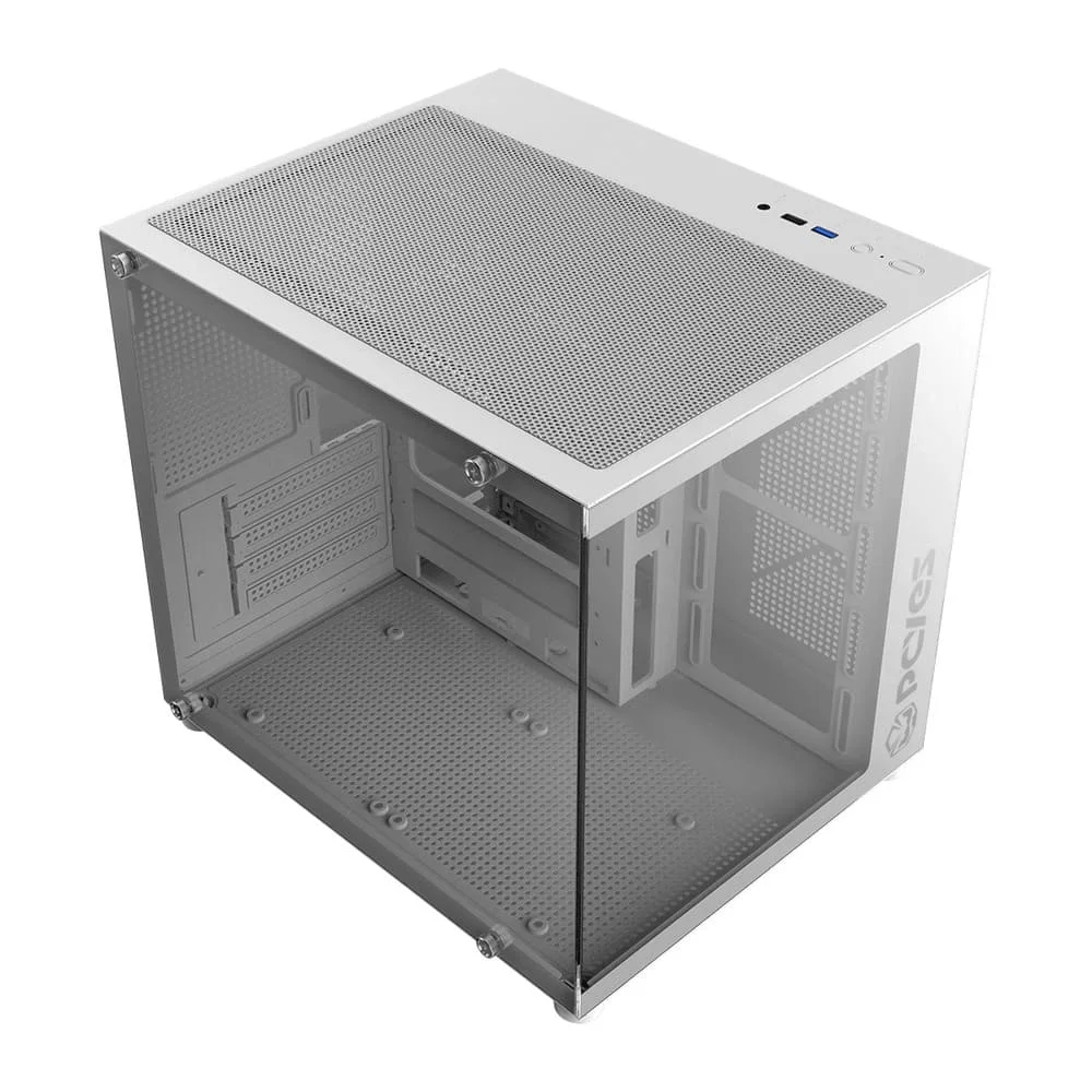 Imagem 4 de 5 do produto Gabinete Gamer PCyes Forcefield Mini White Ghost - Gffmnwg