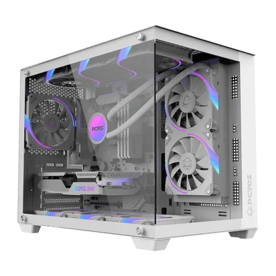 Gabinete Gamer PCyes Forcefield V2 White Ghost - Gffv2wg