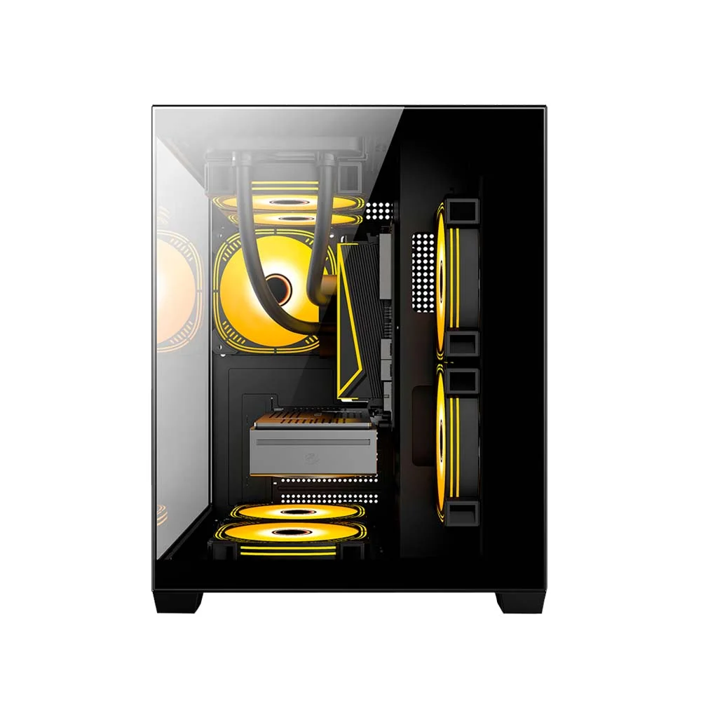 Imagem 4 de 4 do produto Gabinete Gamer Duex Aquario, Mid-tower, Lateral E Frontal De Vidro, Preto, Sem Fan - Dxga275bk
