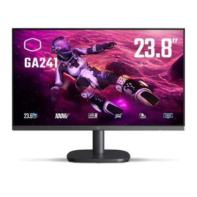 Monitor Gamer Cooler Master 23.8 Fhd 100hz 1ms Va HDMI E Vga Hdr Adaptive Sync Preto Ga241