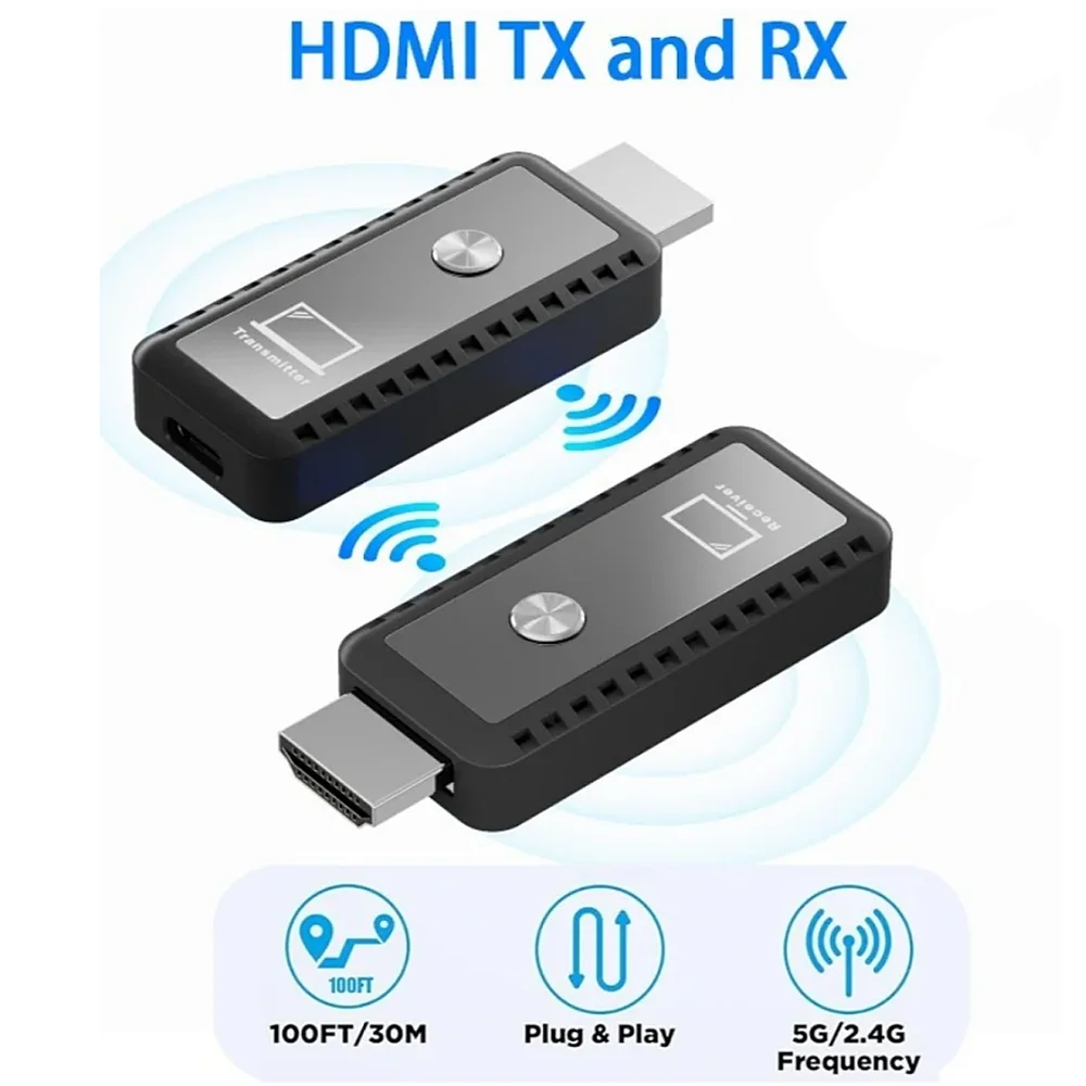 Imagem 3 de 4 do produto Transmissor De Sinal HDMI Sem Fio Fullhd 1080p 30 Metros Att
