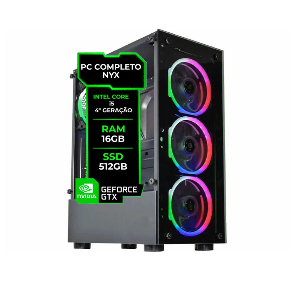 Computador Gamer Nyx i5, 2 Monitores, 16gb Ram, Placa De Vídeo 4gb, SSD 512gb - view 2
