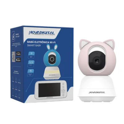 Babá Eletrônica Wi-fi Smart Baby Camera Com Tela 5" Nova Digital Cs-baby-rosa