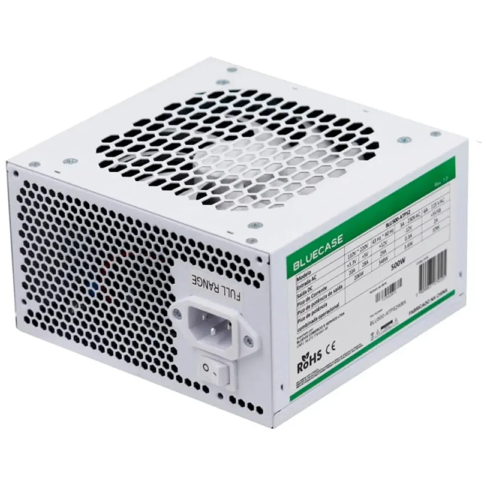 Imagem 3 de 3 do produto Fonte Atx 600w Biv Automatico Pfc Passivo Blu600-atps2w Branco - Bluecase