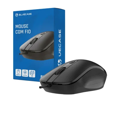 Mouse Usb Bm111b 1600dpi 3 Níveis Ambidestro Cabo 1,5m Preto