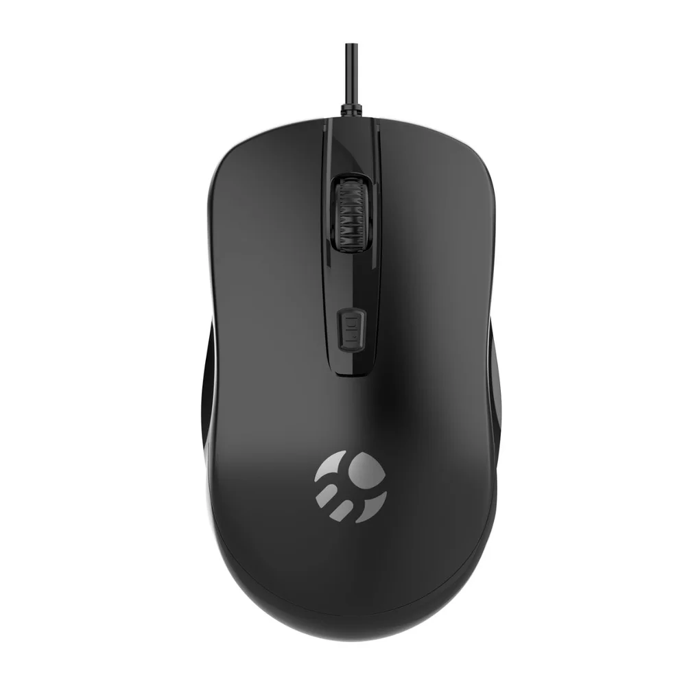 Imagem 3 de 5 do produto Mouse Usb Bm111b 1600dpi 3 Níveis Ambidestro Cabo 1,5m Preto