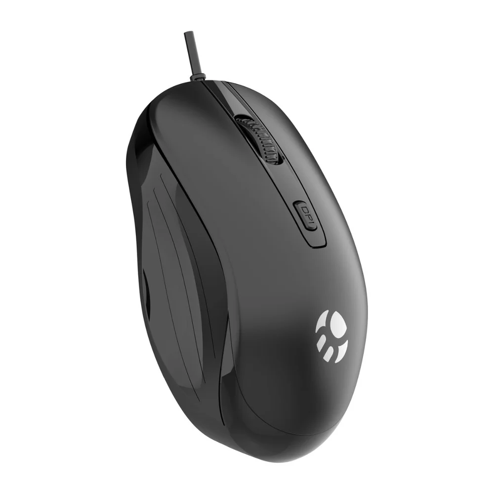 Imagem 5 de 5 do produto Mouse Usb Bm111b 1600dpi 3 Níveis Ambidestro Cabo 1,5m Preto
