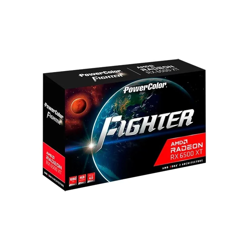 Gpu Powercolor Amd Radeon Rx 6500xt 4gb Gddr6 64bits 4gbd6-dhv3