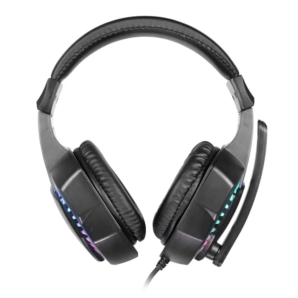 Imagem 2 de 5 do produto Fone De Ouvido Headset Gamer Vinik Guardian - Preto - LED Rainbow - Vkhsggdp