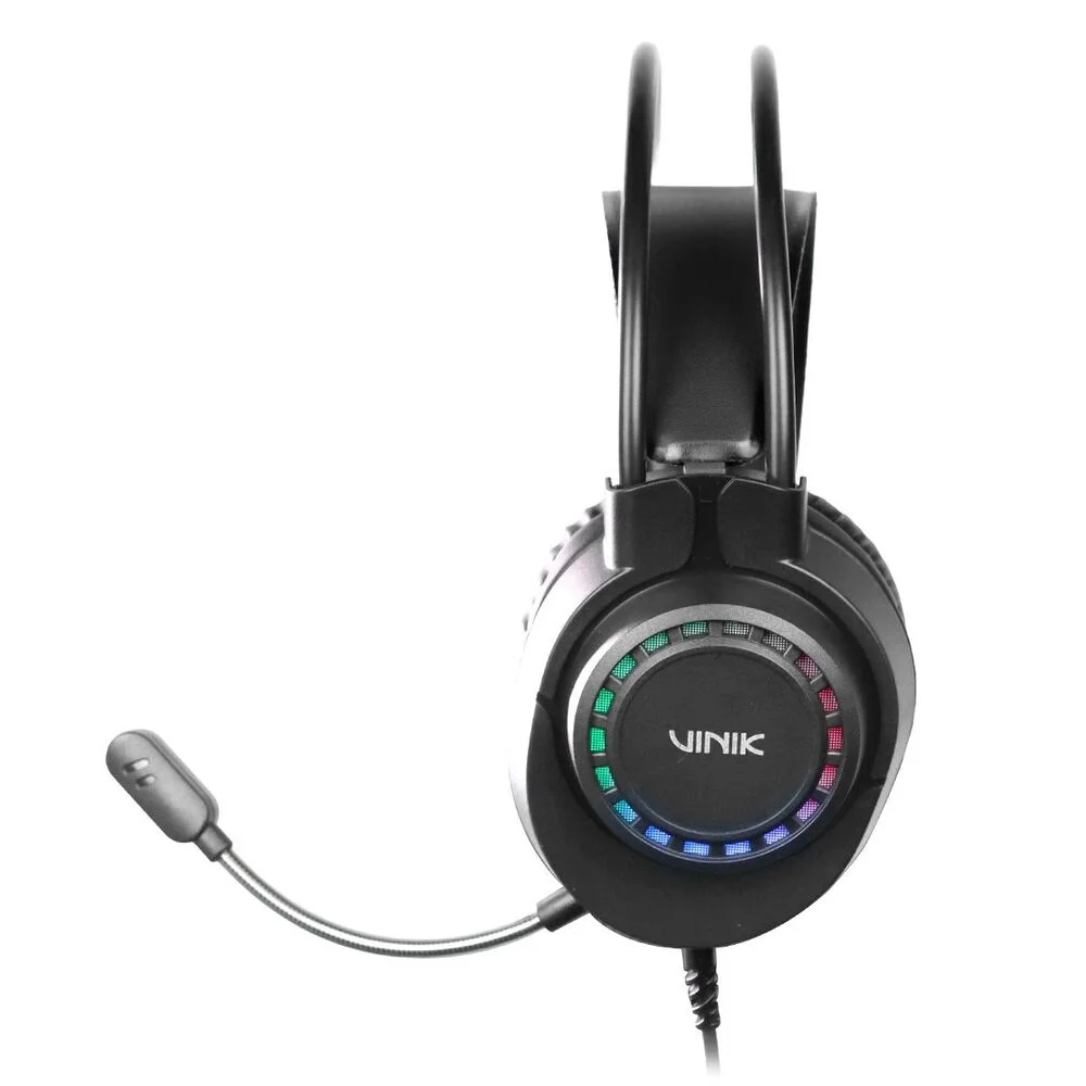 Imagem 4 de 5 do produto Fone De Ouvido Headset Gamer Vinik Vulcano Usb - LED Rainbow - Vkhsgvcn