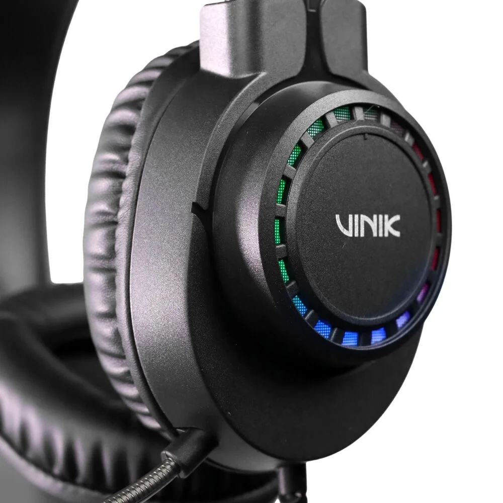 Imagem 5 de 5 do produto Fone De Ouvido Headset Gamer Vinik Vulcano Usb - LED Rainbow - Vkhsgvcn
