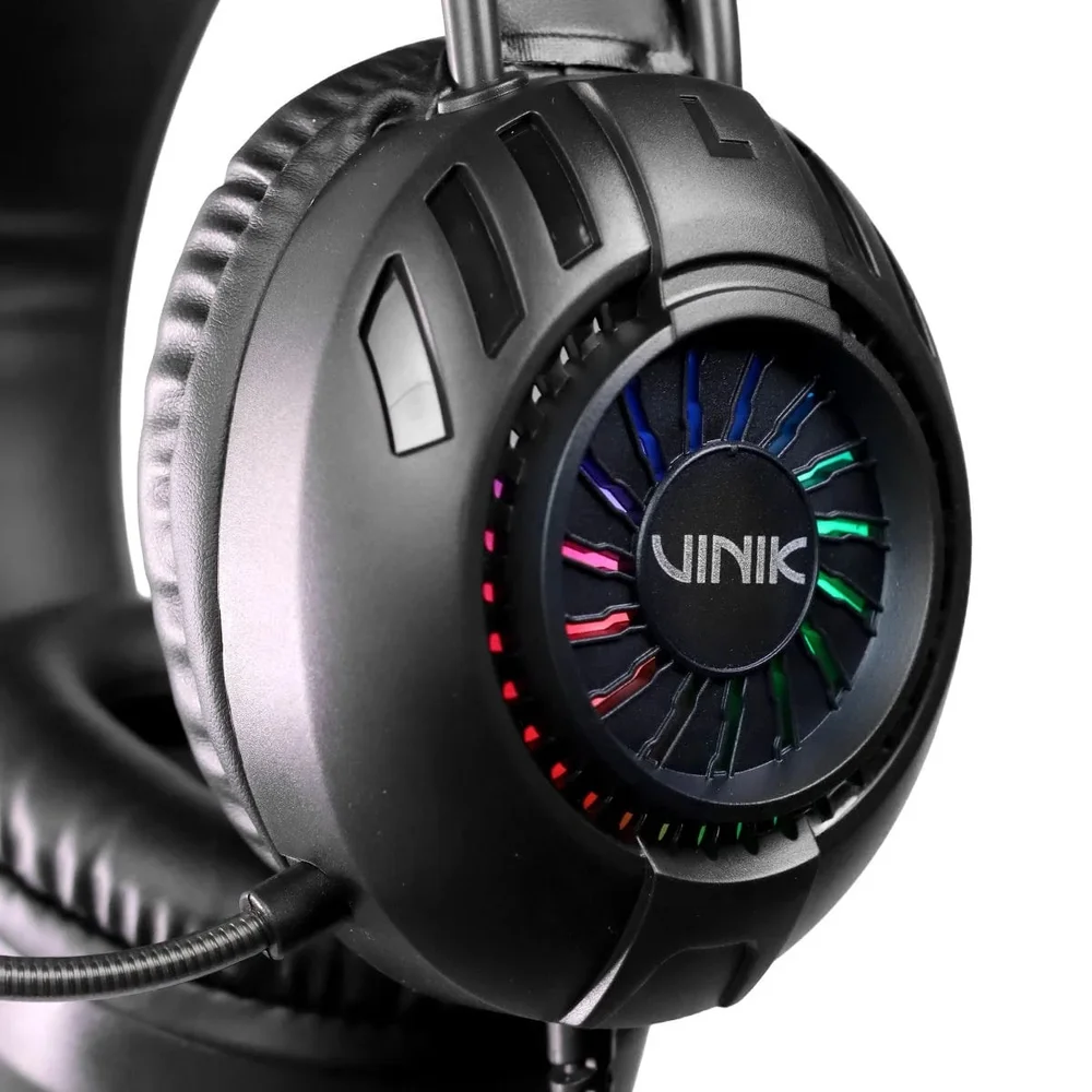Imagem 5 de 5 do produto Fone De Ouvido Headset Gamer Vinik V-shield Usb - LED Rainbow - Vkhsgvsh