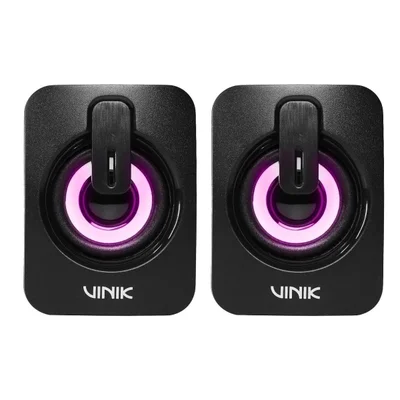 Caixa De Som Gamer Vinik Galaxy 6w 2.0 LED Rainbow - Vspkg6wgl — foto 6