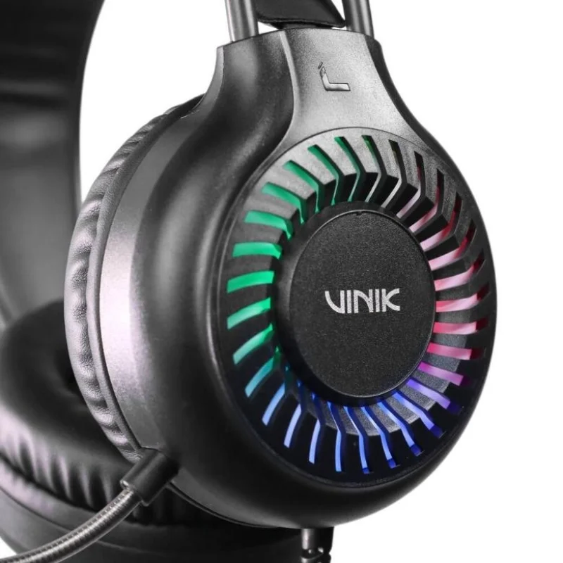 Imagem 5 de 5 do produto Fone De Ouvido Headset Gamer Vinik Hurricane Usb - LED Rainbow - Vkhsghcn