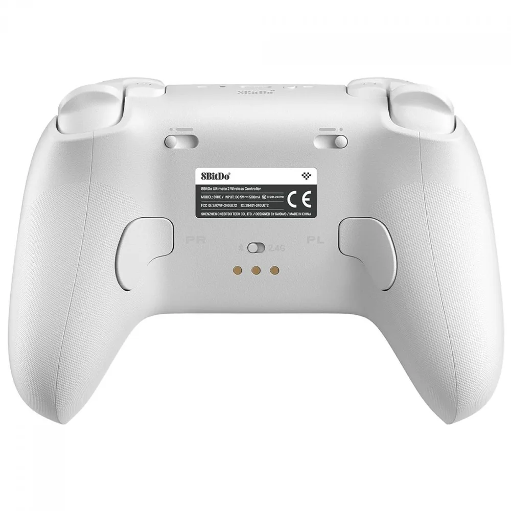 Imagem 4 de 5 do produto Controle Gamer 8bitdo Ultimate 2, RGB, Wireless, Bluetooth, WINDOWS/android/ios, Hall Effect, Branco, 81he01