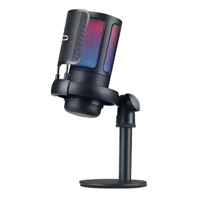 Microfone Condensador RGB Usb Tipo C Stream Lives