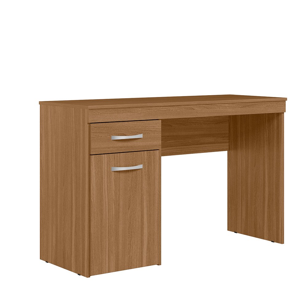 Escrivaninha Vitória 120cm Com Gaveta E Porta Home Office Mdp Amêndola Touch