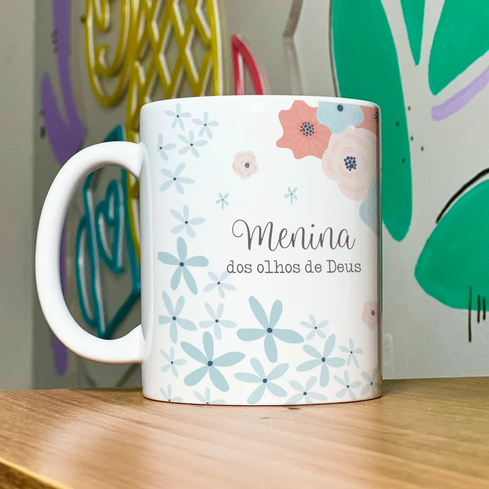 Imagem 3 de 5 do produto Caneca Fé - Menina Dos Olhos De Deus - 325ml
