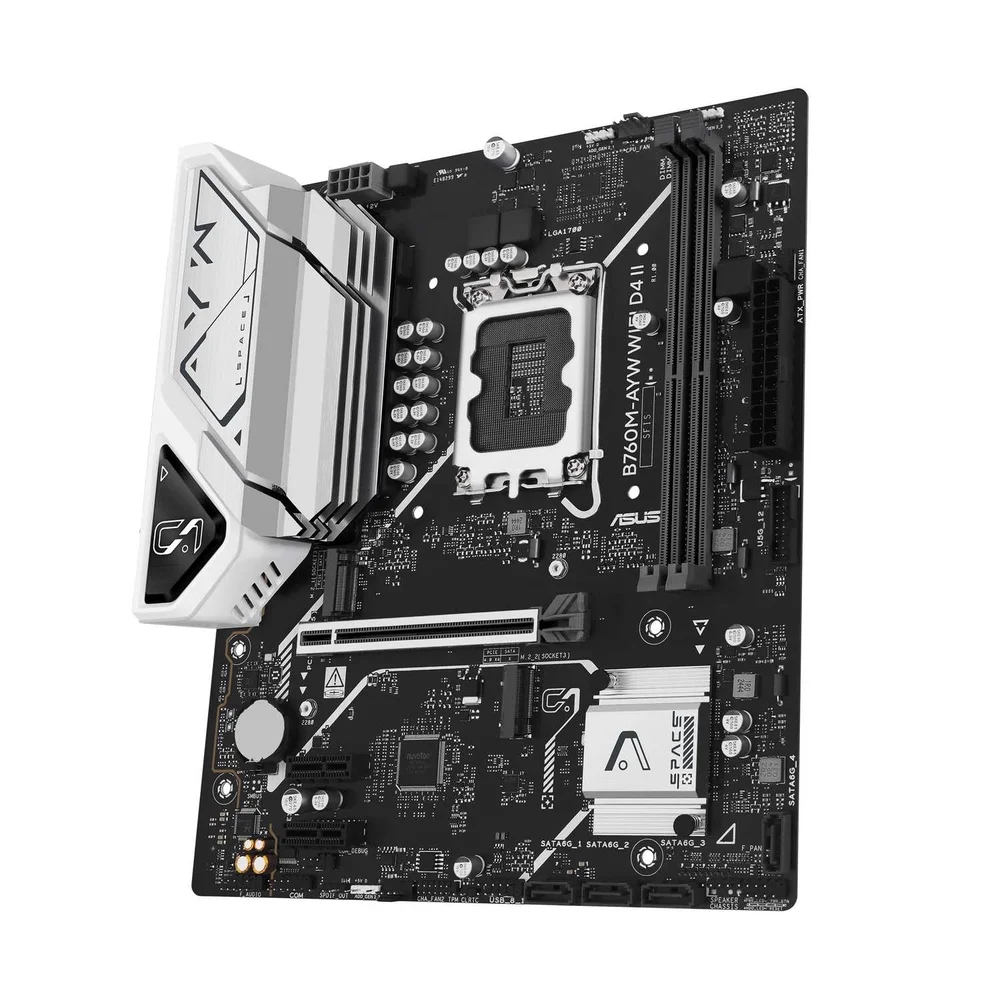 Imagem 3 de 5 do produto Placa Mãe Asus B760m‑ayw Wifi D4 Ii Ddr4 Matx Wifi 6 PCie 5