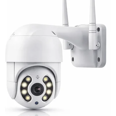Câmera Externa Wifi Ip Prova D'água Infravermelho Bivolt Cor Branco