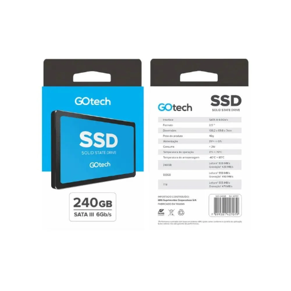 Imagem 2 de 3 do produto SSD 240GB 2.5 Sata Iii
