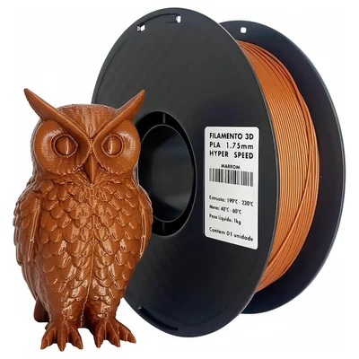 Filamento Pla Premium 1kg 1.75mm Para Impressão 3d Alta Qualidade E Acabamento Profissional Em Diversas Cores Marrom