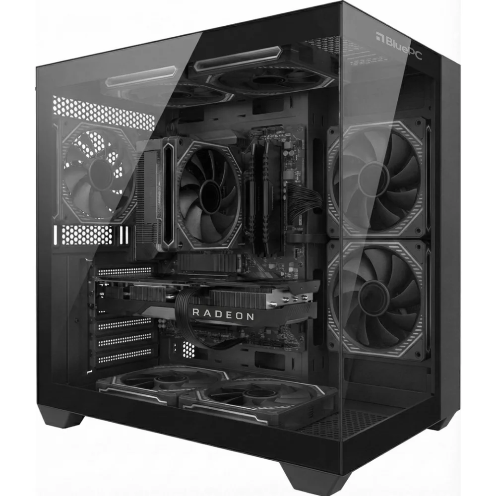 PC Gamer Ludic By Bluepc - Amd Ryzen 5 5500, Radeon Rx 6600 8GB, 32gb Ram, SSD 512gb M.2 Nvme, 600w 80 Plus, Preto, 7 Fans RGB - Pgbp-lu2116 PC Gamer Ludic By Bluepc - Amd Ryzen 5 5500, Radeon Rx 6600 8GB, 32gb Ram, SSD 512gb M.2 Nvme, 600w 80 Plus, Preto, 7 Fans RGB - Pgbp-lu2116