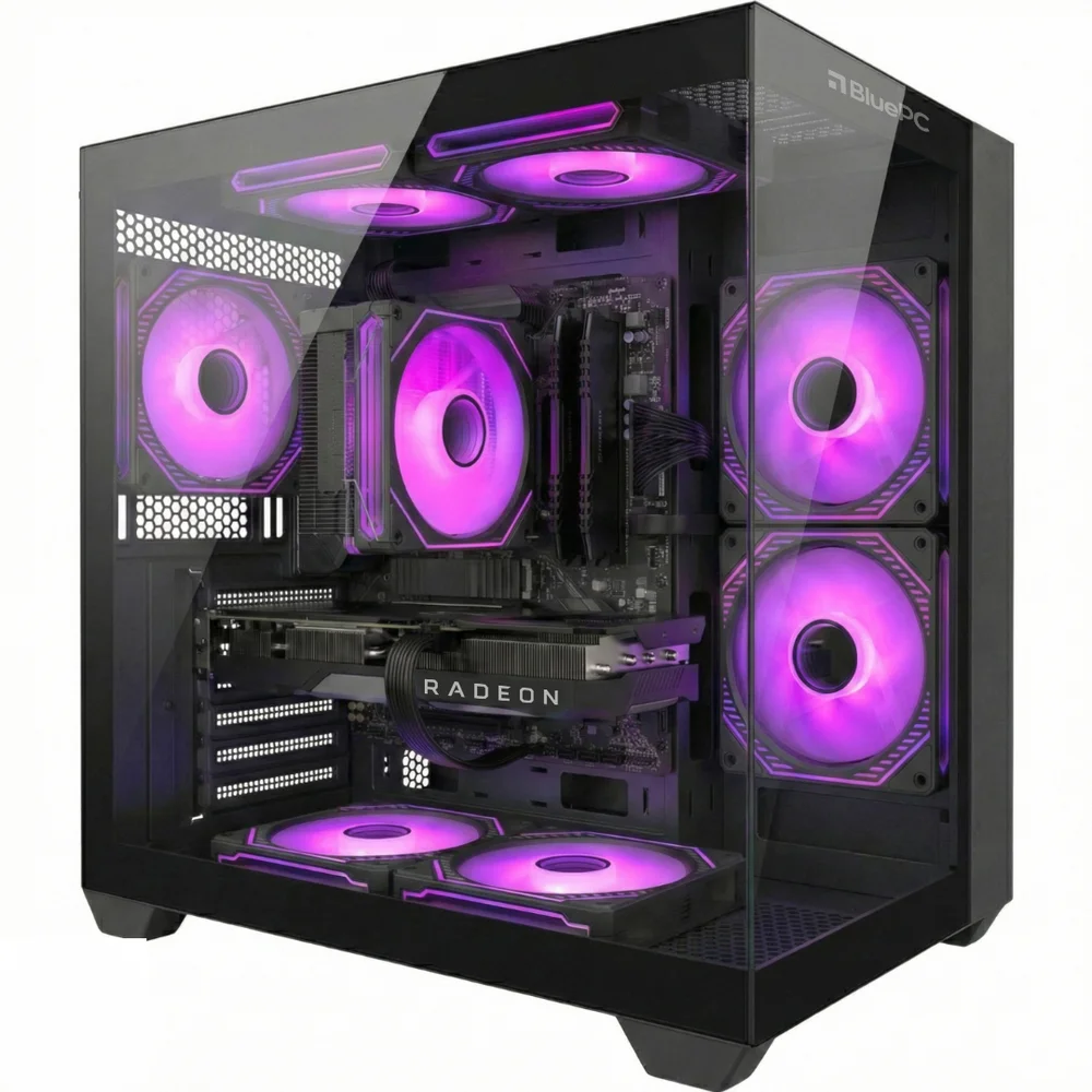 PC Gamer Ludic By Balão.info - Amd Ryzen 5 8400f, Radeon Rx 6600 8GB, 16gb Ddr5, SSD 512gb M.2 Nvme, 600w 80 Plus, Preto, 7 Fans RGB - Pgbp-lu2195