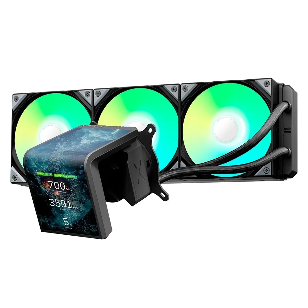 Water Cooler Tryx Panorama Se ARGB Display Lcd 360mm Preto 8