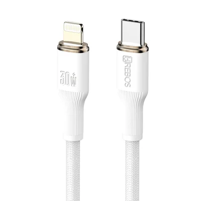 Cabo Turbo Hrebos Cb-374i Soft White 30w Usb-c P/ Lghtng