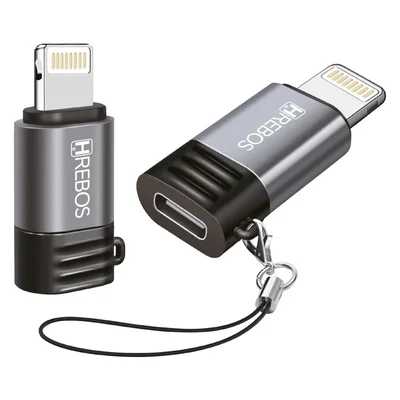 Adaptador Hrebos Ad-048 Usb-c Fêmea Para Lghtng Macho