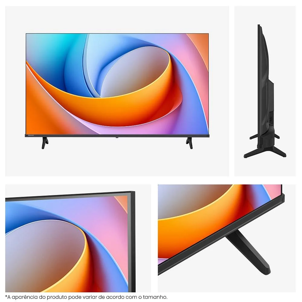Smart TV Hisense DLED HD 32" 32A4NV com Processador AI HDR10 DTS Virtual X DLNA Alexa e Google Home Smart TV Hisense DLED HD 32" 32A4NV com Processador AI HDR10 DTS Virtual X DLNA Alexa e Google Home