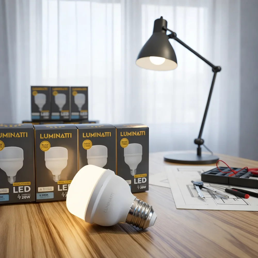 Imagem 2 de 4 do produto Lampada LED Bulbo High Power 20w 6500k Branco - Branco