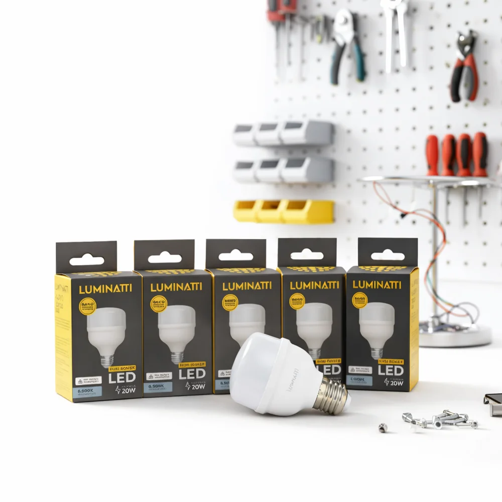 Imagem 3 de 4 do produto Lampada LED Bulbo High Power 20w 6500k Branco - Branco