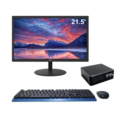 Computador Mini PC Intel Core i5 5ª 4gb Ram 120gb ssd com Monitor 21.5"