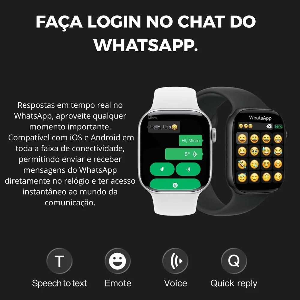 Imagem 2 de 5 do produto Smartwatch Microwear W11 Pro Mini 2gb 42mm  Série 11 D´água - Branco