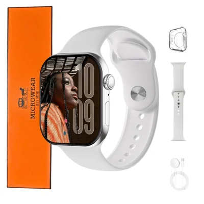 Smartwatch Microwear S11 Mini 42mm Série 11 Whatsapp - Branco