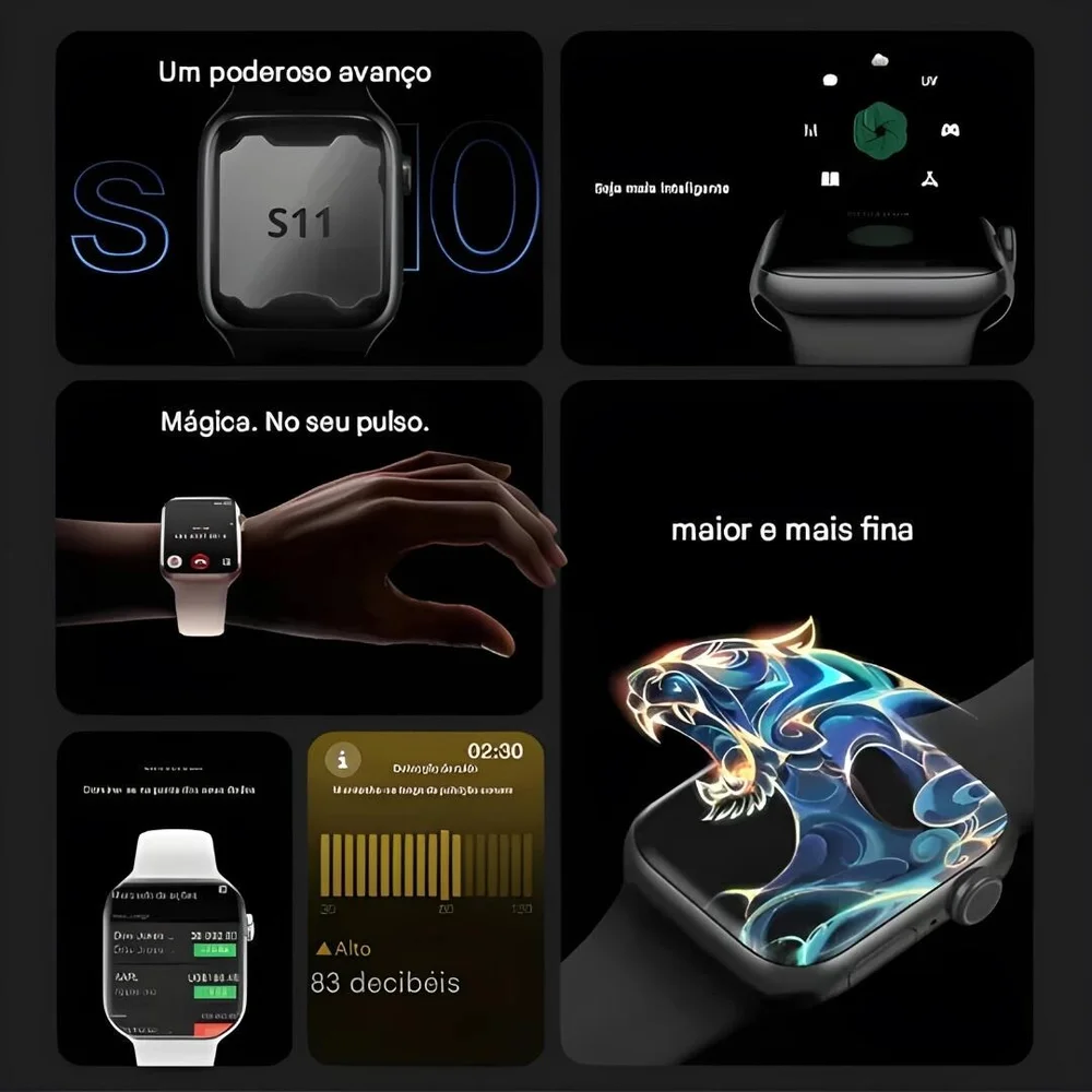Imagem 4 de 5 do produto Smartwatch Microwear S11 Mini 42mm Série 11 Whatsapp - Branco