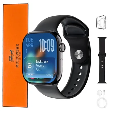 Smartwatch Microwear S11 Mini 42mm Série 11 Whatsapp - Preto