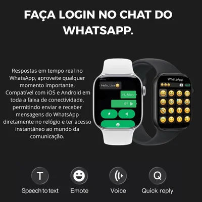 Smartwatch Microwear S11 Mini 42mm Série 11 Whatsapp - Preto — foto 2