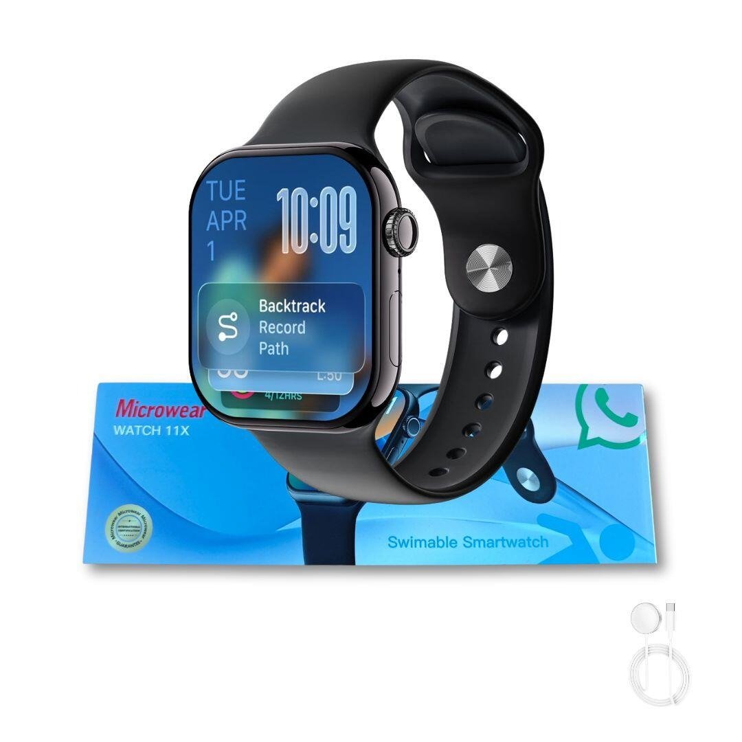 Smartwatch Microwear W11x 46mm Serie 11 1gb Whatsapp A Prova D´água - Preto